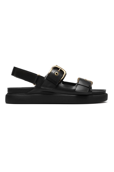 Clarks, Sandale de piele cu catarama Aristella Bay, Negru