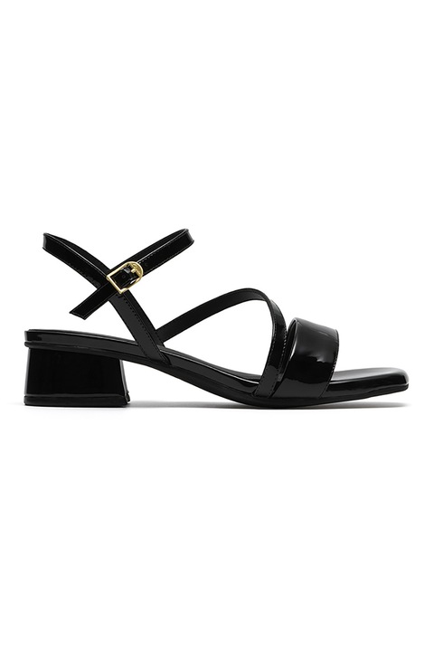 Clarks, Sandale de piele cu toc masiv Serina, Negru