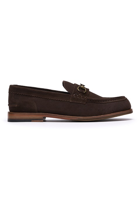 Clarks, Pantofi loafer de piele intoarsa Craft James, Maro cognac