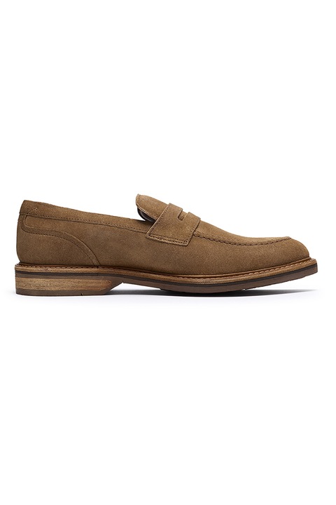 Clarks, Aldwin Step bőrmokaszin, Karamellbarna