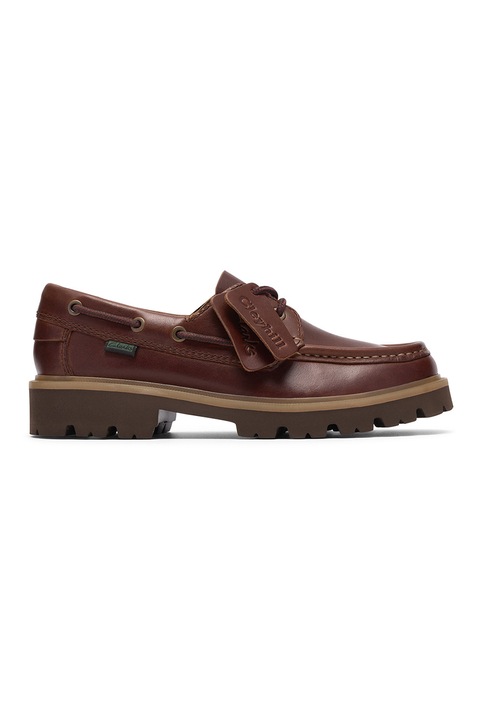 Clarks, Pantofi boat de piele Cleyhill, Maro cognac