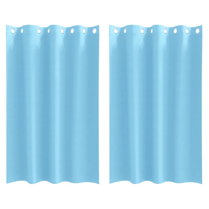 Perdele Opaque cu Inel 2 pcs vidaXL, Albastru deschis 175 x 140 cm