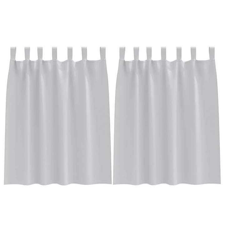 Perdele Opaque cu Inel 2 pcs vidaXL, Gri deschis 140 x 140 cm Poliester