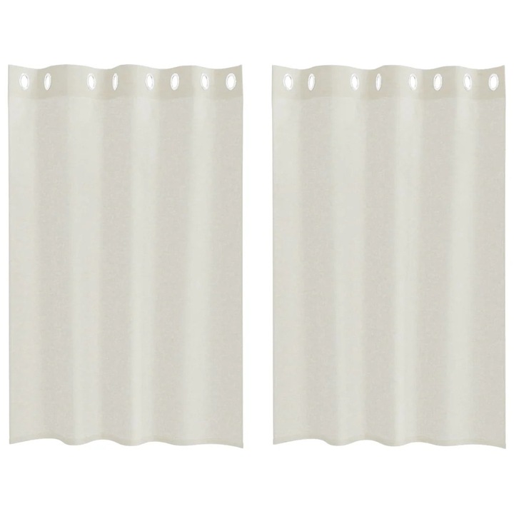 Перде от воал С завеси 2 pcs vidaXL, Крем 140 x 140 cm Полиестер