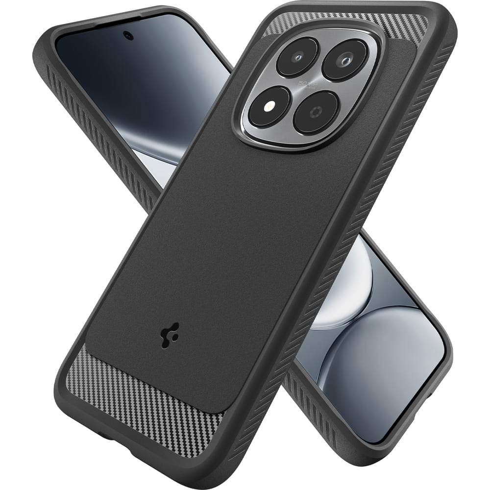 Husa, Spigen Rugged Armor pentru Xiaomi Redmi Note 15 Pro 5G, Negru