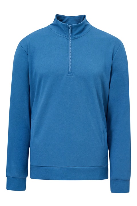 DAGI, Bluza de trening cu fenta cu fermoar, Albastru inchis