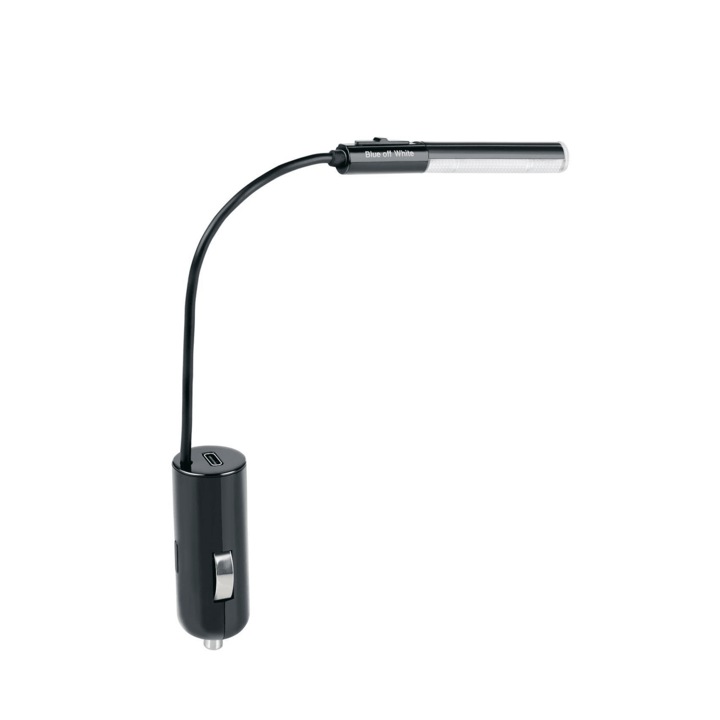 Dunlop LED autós lámpa, rugalmas, 18W USB porttal, autós töltéssel, kompakt