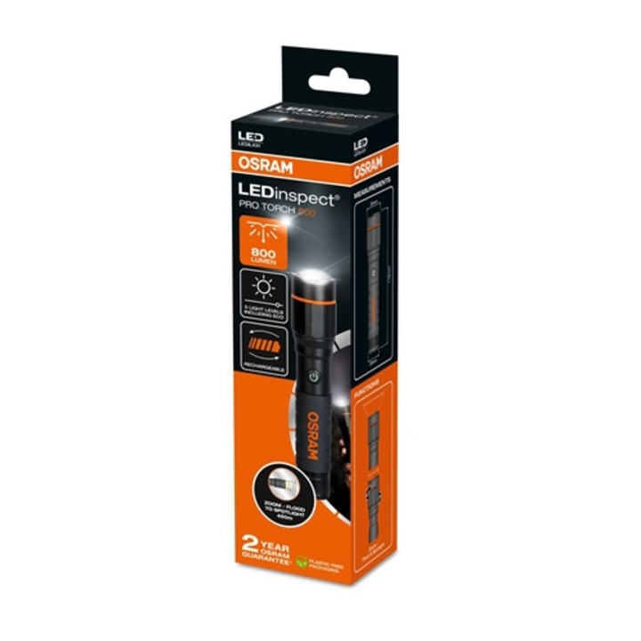 Lanterna lucru LED, Osram, 800lm, 8, 5W, 6000K, portabilă