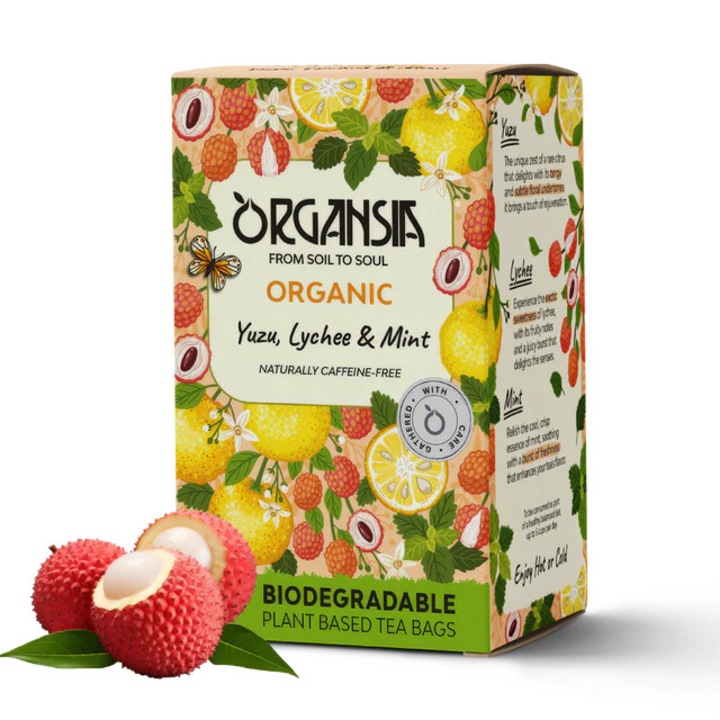 ORGANSIA- Ceai organic cu Yuzu, Lychee si menta