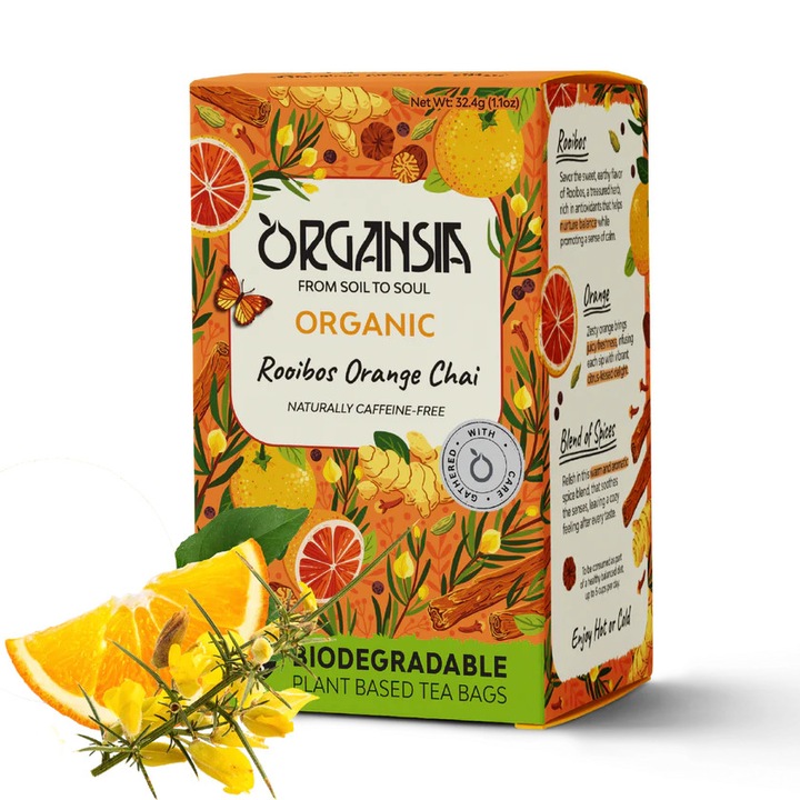 ORGANSIA- Ceai organic cu Orange Chai, 18 pliculete