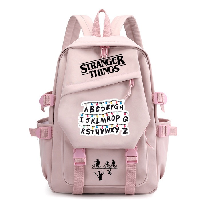 Ghiozdan Stranger Things, multi-functional, capacitate mare, multicolor, 007