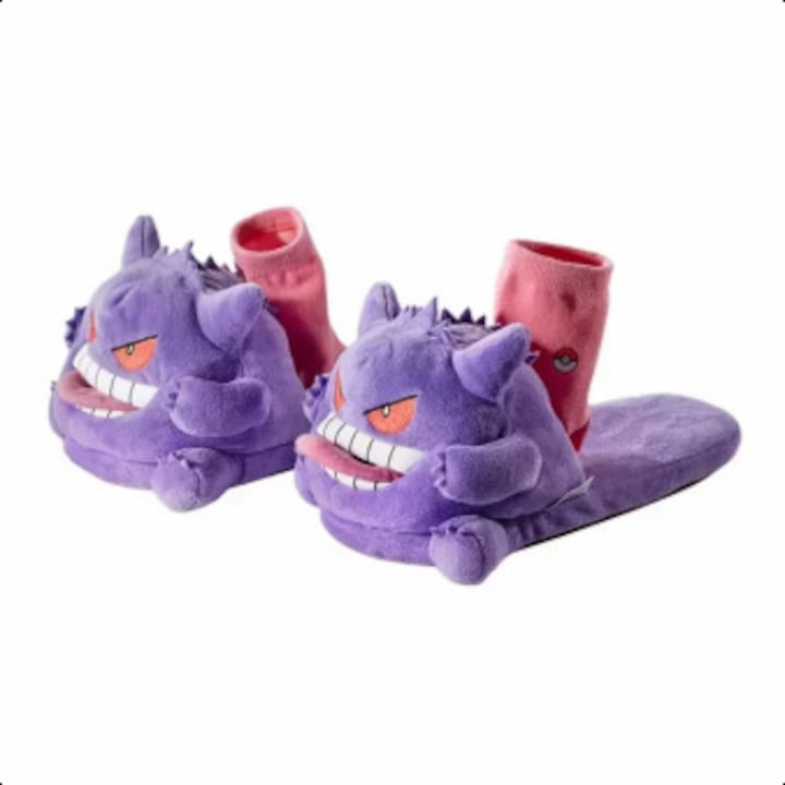 Papuci Gengar, mov, din plus, cu talpa moale, 36-39 EU