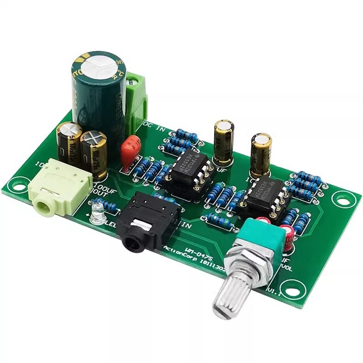 Amplificator casti stereo HiFi NE5532, jack 3.5mm, DC 12-30V