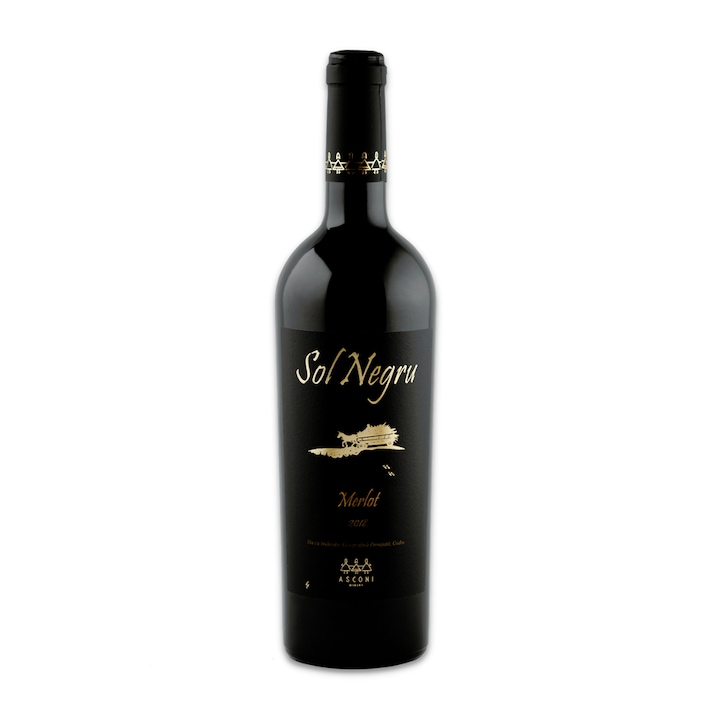 Vin Rosu Sec Asconi Sol Negru Merlot 0.75L