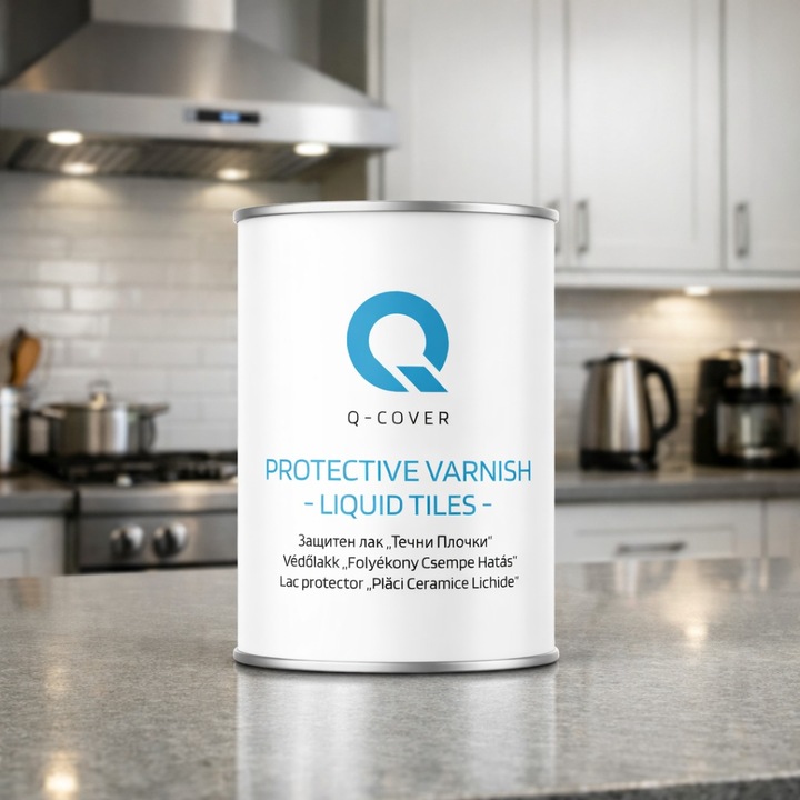 Lac decorativ Q-COVER Placi lichide, pentru interior si exterior, incolor, semi-mat, 1L