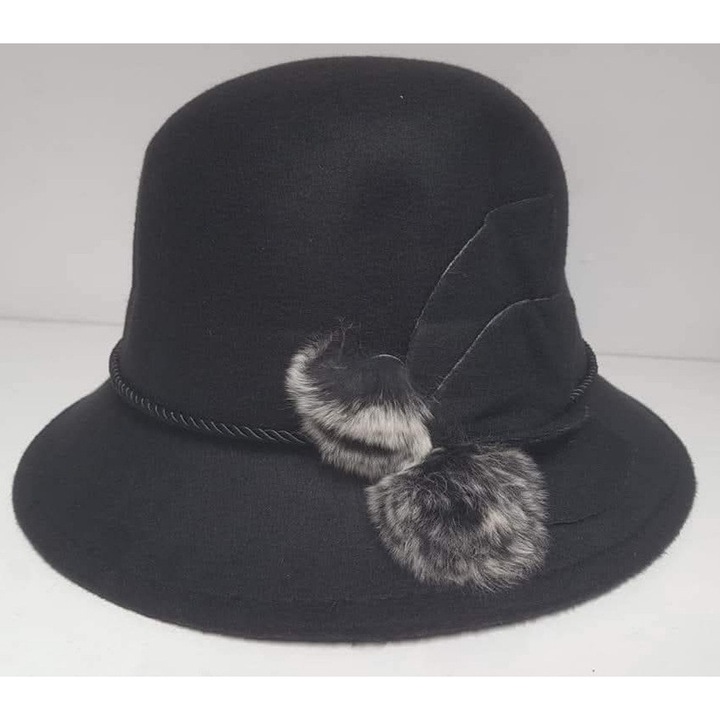 Palarii din fetru pentru dama, Luk, set 10 bucati, bor mic, ajustabil