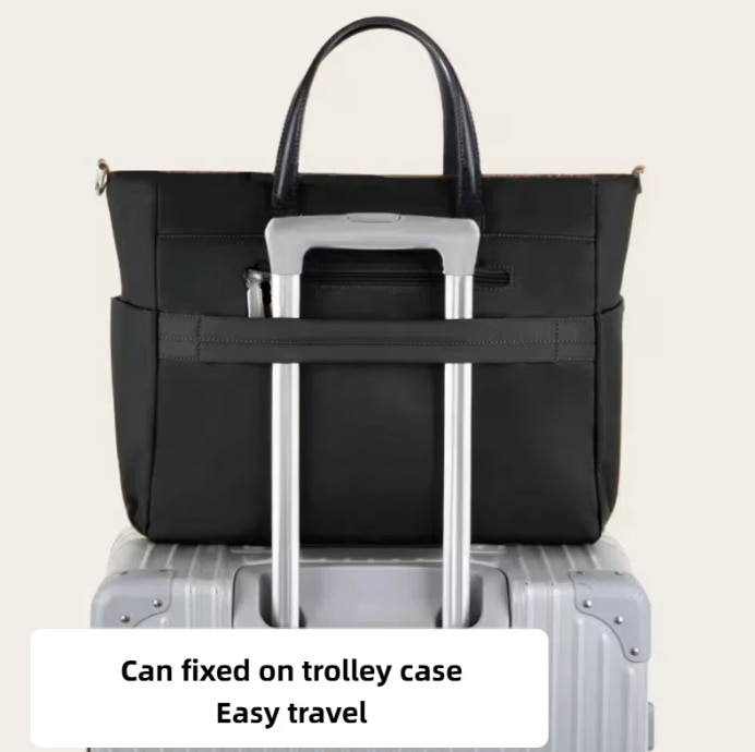 Rucsac laptop SasurLili, capacitate mare, rezistent la apa, negru, 42x12x32cm