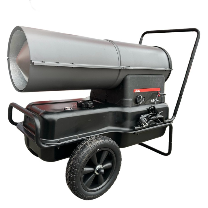 Tun de caldura pe motorina (Diesel) DRK 50 Kw cu rezervor de 40 Litri, suprafata de incalzire 240m2, consum maxim 5l/h