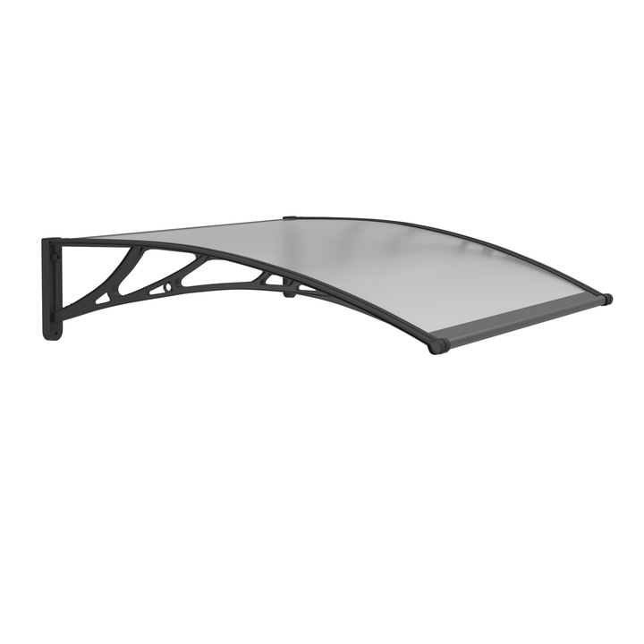 Copertina PREMIUM de usa, brate negre, placa 6mm intreaga transparent, MAPROFI, 60 x 60 cm