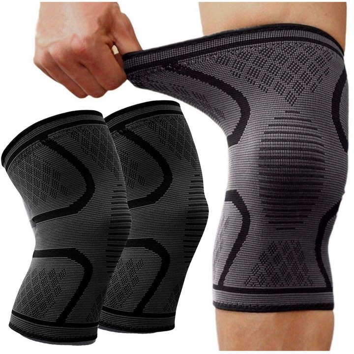 Orteza De Genunchi, SNM, Neopren, Marime Universala, Material Compresiv Si Respirabil, Utilizare Universala, Lungime 28.5 cm, Negru