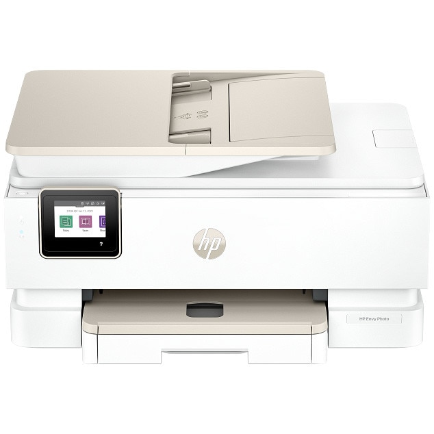Multifunctional Inkjet color HP Envy Photo 7930, imprimare, copiere, scanare, A4, wireless, ADF, 15 ppm alb-negru / 10 ppm color, bej-alb