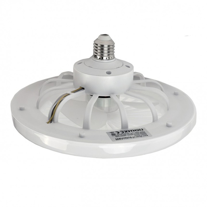 Ventilator de tavan Lightex CHILL, ф200, E27, LED 20W, FAN 5W, 220V, 3000K/4000K/6500K, 1800lm, Dimabil, Telecomandă