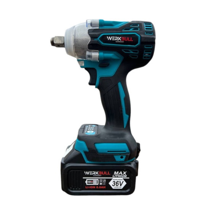 Masina de insurubat de impact fără fir, WERKBULL – 36V 8Ah 850 N/m și 3 buc. prize