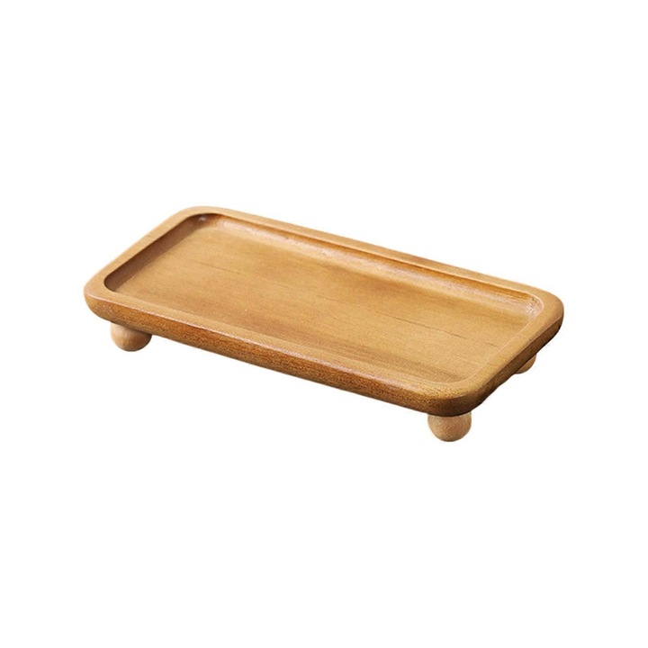 Дървена табла за сервиране, 20x10x3.5см, цвят естествено дърво