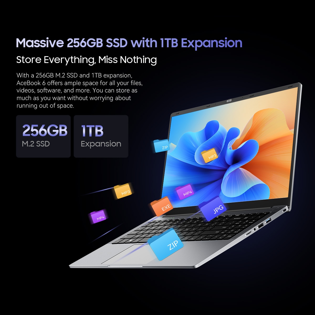 Laptop Blackview Acebook 6,16GB DDR4 256GB SSD, AMD Ryzen 5 3500U 3.7GHz/ Radeon Vega 8, Win11 Home, 38Wh,15.6" FHD+, HDMI 2.0, Bluetooth 5.0, USB 3.0, WLAN 5G, Gri