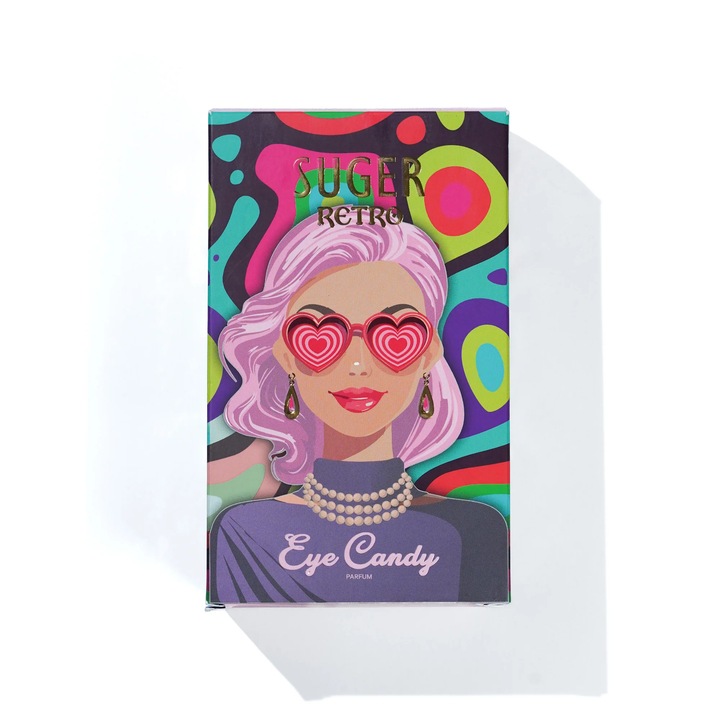 Apa de parfum Aro-Fac, Eye Candy Suger Retro, Dama, 100 ml