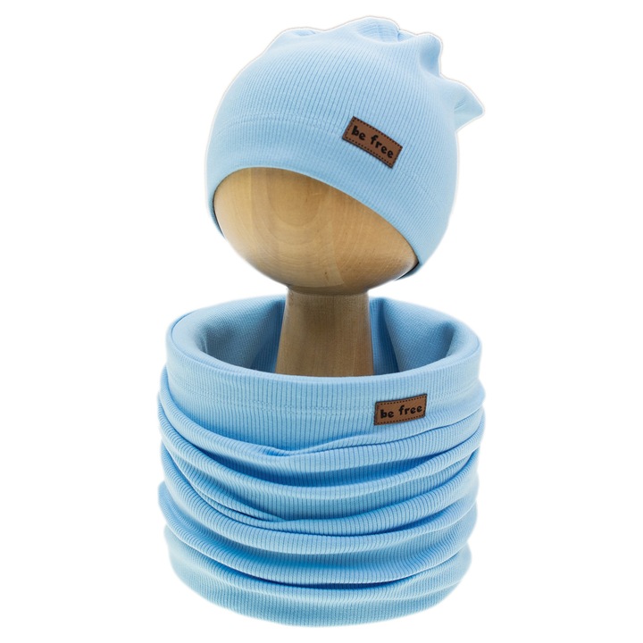 Fiú szett, NICOL, sapka + sál, kék, Oeko-Tex Standard 100