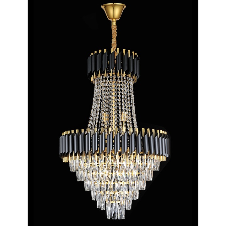 Candelabru Cristal Alessandro DESIGN CC900, Auriu, 80x120cm, 23 surse E27