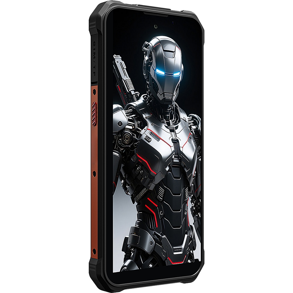 Telefon mobil FOSSIBOT F110 Pro Orange, 5G, Dual SIM, 6.75-inch IPS, 8-Core Dimensity 6300, 8GB RAM, 128GB, NFC, GPS, AI Triple Camera, 128dB Big Speaker, 10000mAh, IP68/IP69K, Android 15