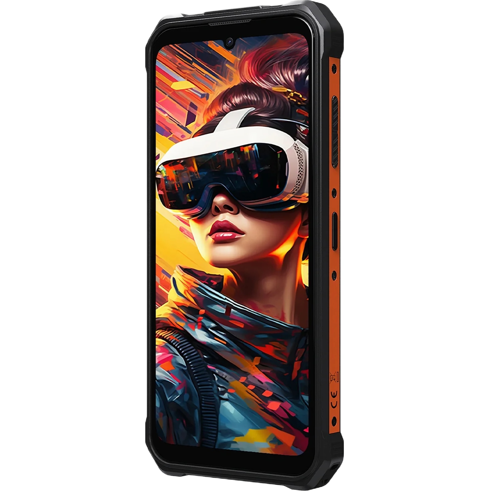 Telefon mobil FOSSIBOT F110L Orange, 4G, Dual SIM, 6.75-inch IPS, 8-Core T615, 4GB RAM, 128GB, NFC, GPS, 128dB Big Speaker, Lanterna 120LM, 10000mAh, IP68/IP69K, Android 15
