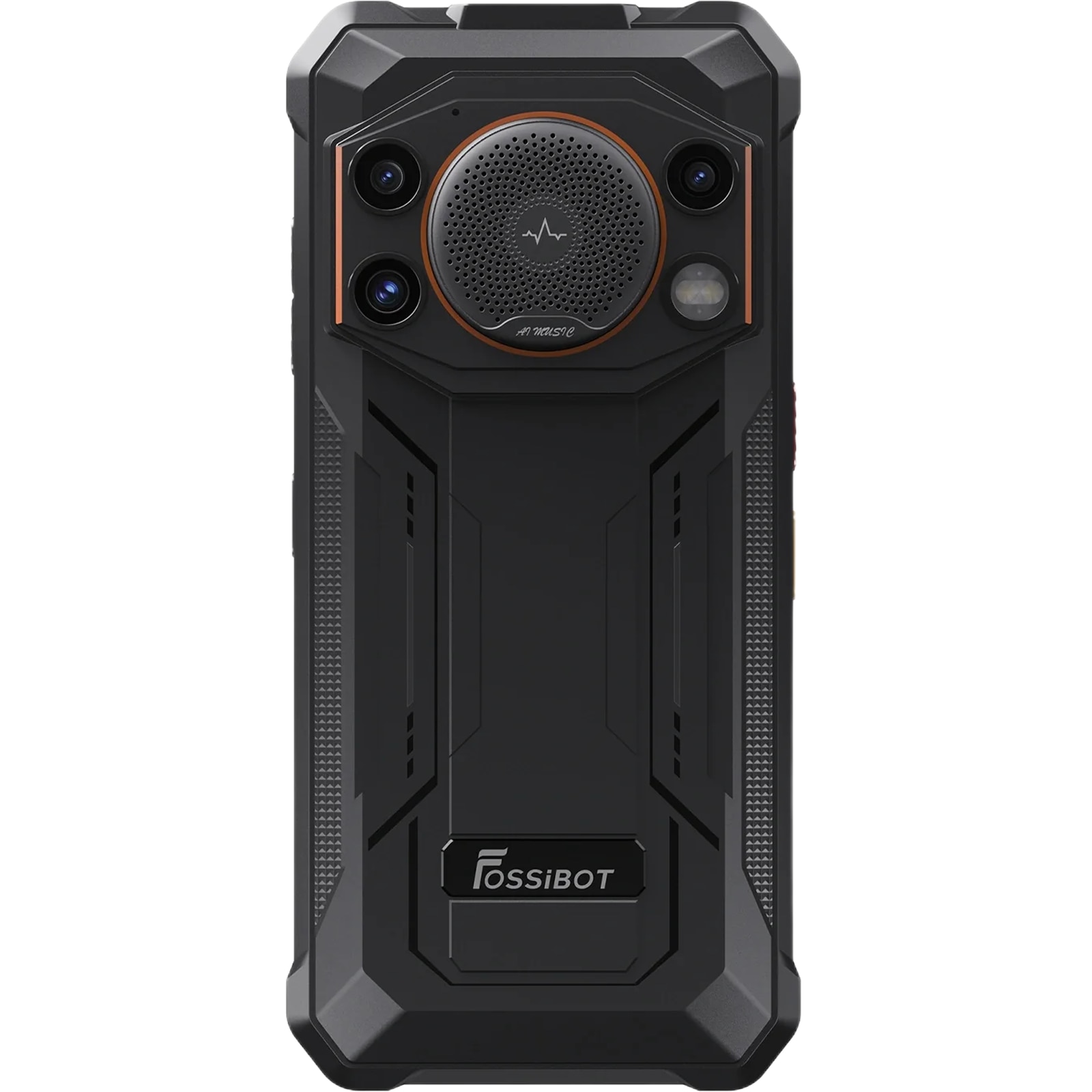 Telefon mobil FOSSIBOT F110L Orange, 4G, Dual SIM, 6.75-inch IPS, 8-Core T615, 4GB RAM, 128GB, NFC, GPS, 128dB Big Speaker, Lanterna 120LM, 10000mAh, IP68/IP69K, Android 15