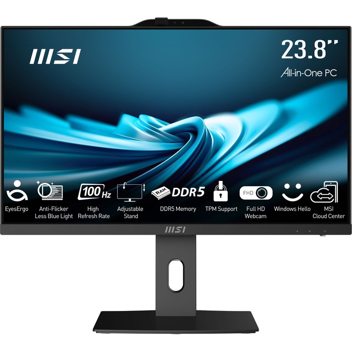 MSI PRO AP242P 14M-886XEU All-in-One asztali számítógép, Intel Core i7-14700 processzor (2.5/5.6GHz, 33M), 16 GB, 1 TB SSD M.2 NVMe, Intel UHD Graphics 770, Free DOS