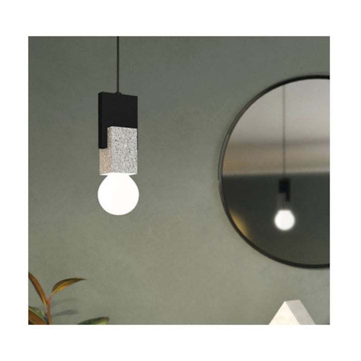 Pendul Eglo Lobatia E27, negru/gri, 110x105mm