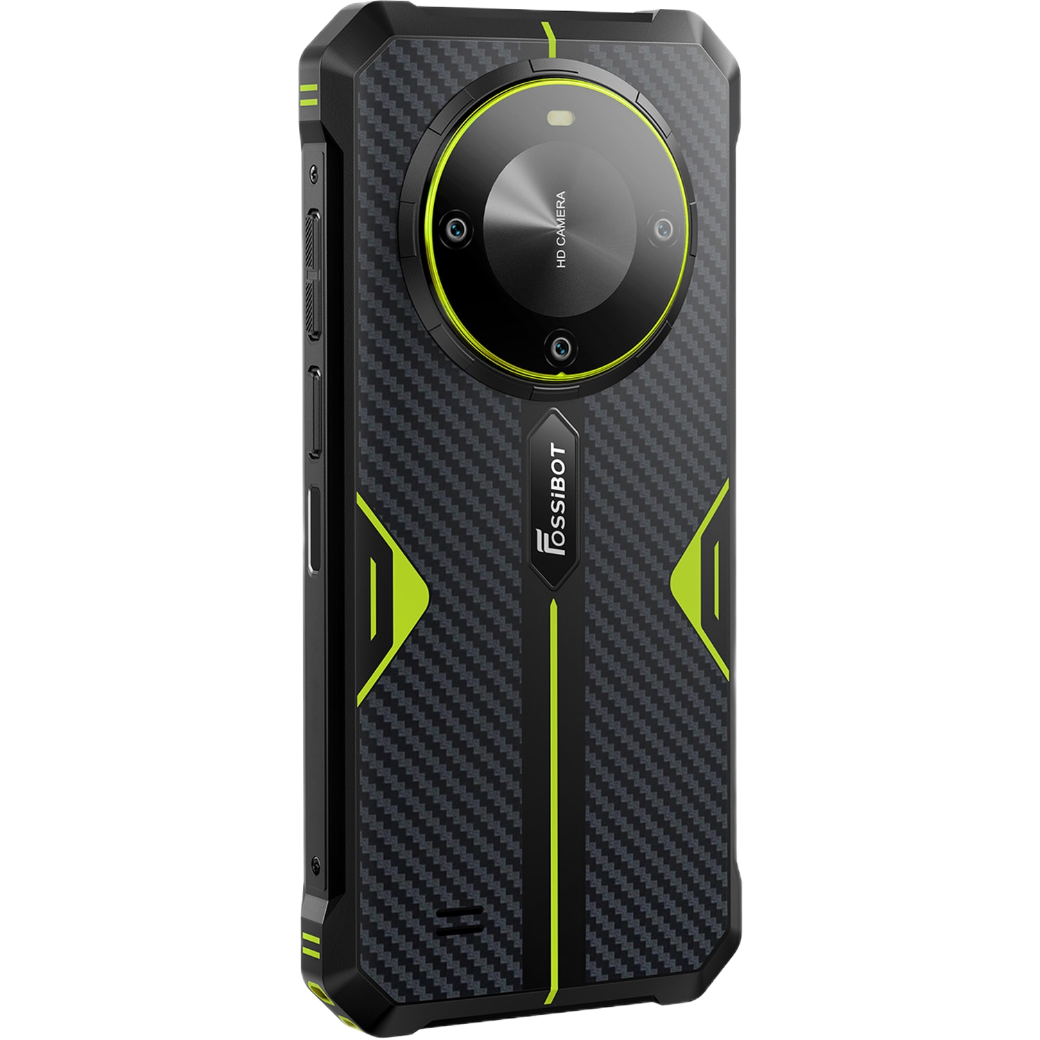 Telefon mobil FOSSIBOT F105, 5G, Dual SIM, Octa-Core, 6.75-inch IPS, 4GB RAM, 64GB, Camera 20MP + 8MP, GPS, NFC, 10300mAh, IP68/IP69K, Android 14, Green