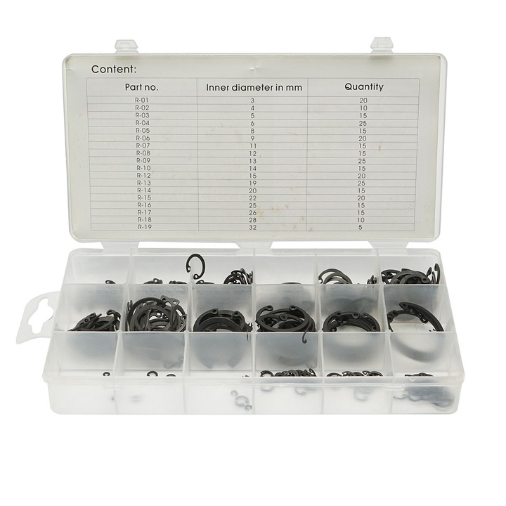 Trusa inele siguranta seeger interioare 3-32mm 300 piese