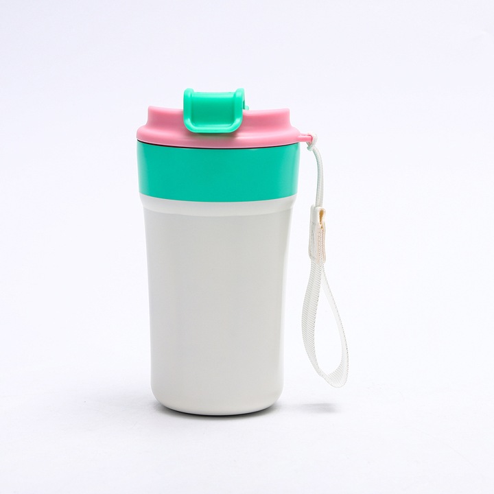 Cupa termos din otel inoxidabil, cana de cafea 450ml cu pereti dublu