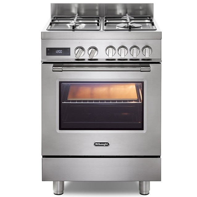 Aragaz mixt DeLonghi PRO 66 MXL PZ RO cu plita 4 arzatoare pe gaz