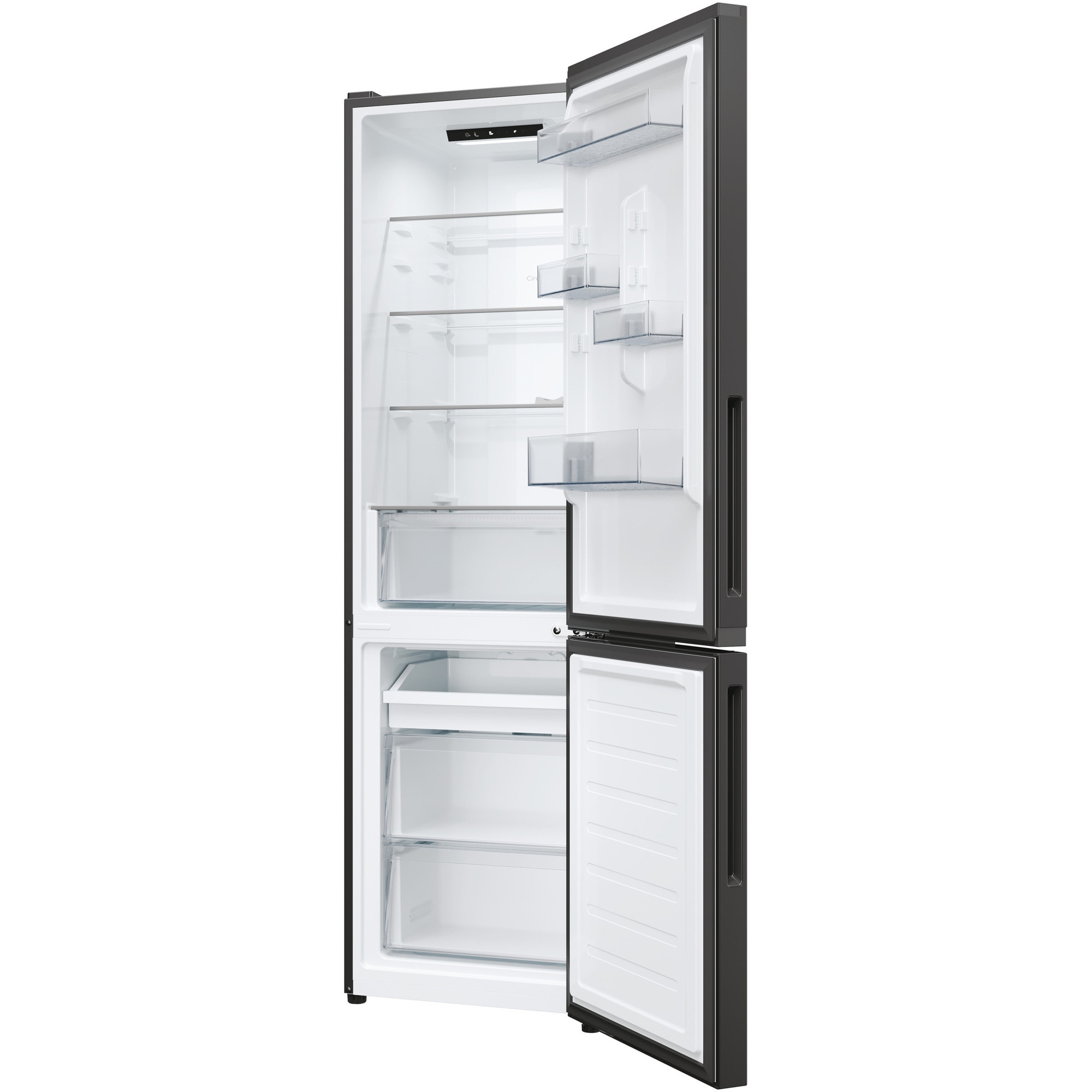 Frigider Candy CNCQ2T518EB 182.5x54.5x60.2cm No Frost, 197l frigider + 82l congelator, negru