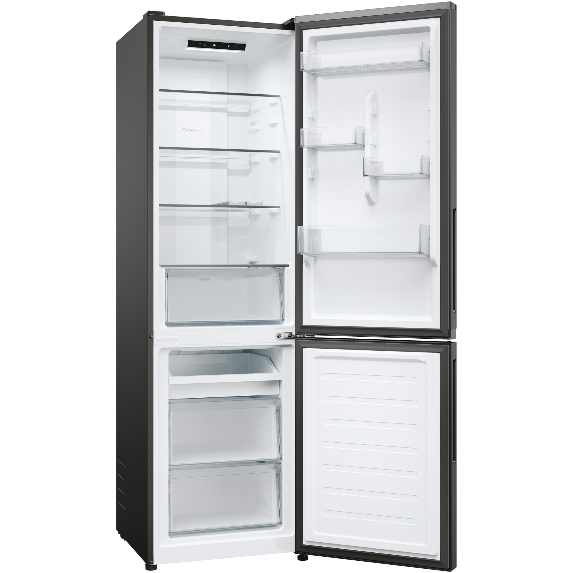 Frigider Candy CNCQ2T518EB 182.5x54.5x60.2cm No Frost, 197l frigider + 82l congelator, negru