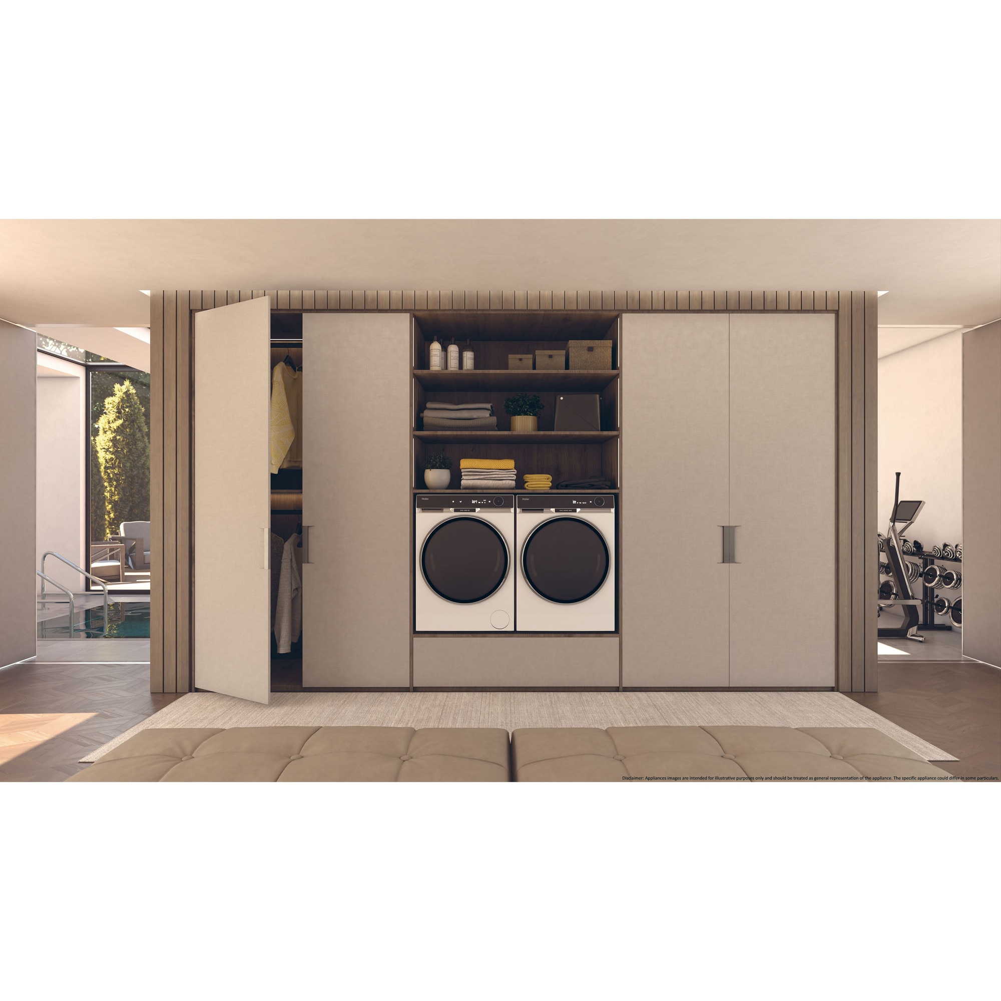 Masina de spalat HAIER HW100-BD14397U1S, Motor Direct Motion, clasa A-20%, 10 kg, 1400 rpm, Ultra Fresh, WiFi/ hOn app, Steam, Autodose, ABT, display LCD, Refresh, alba