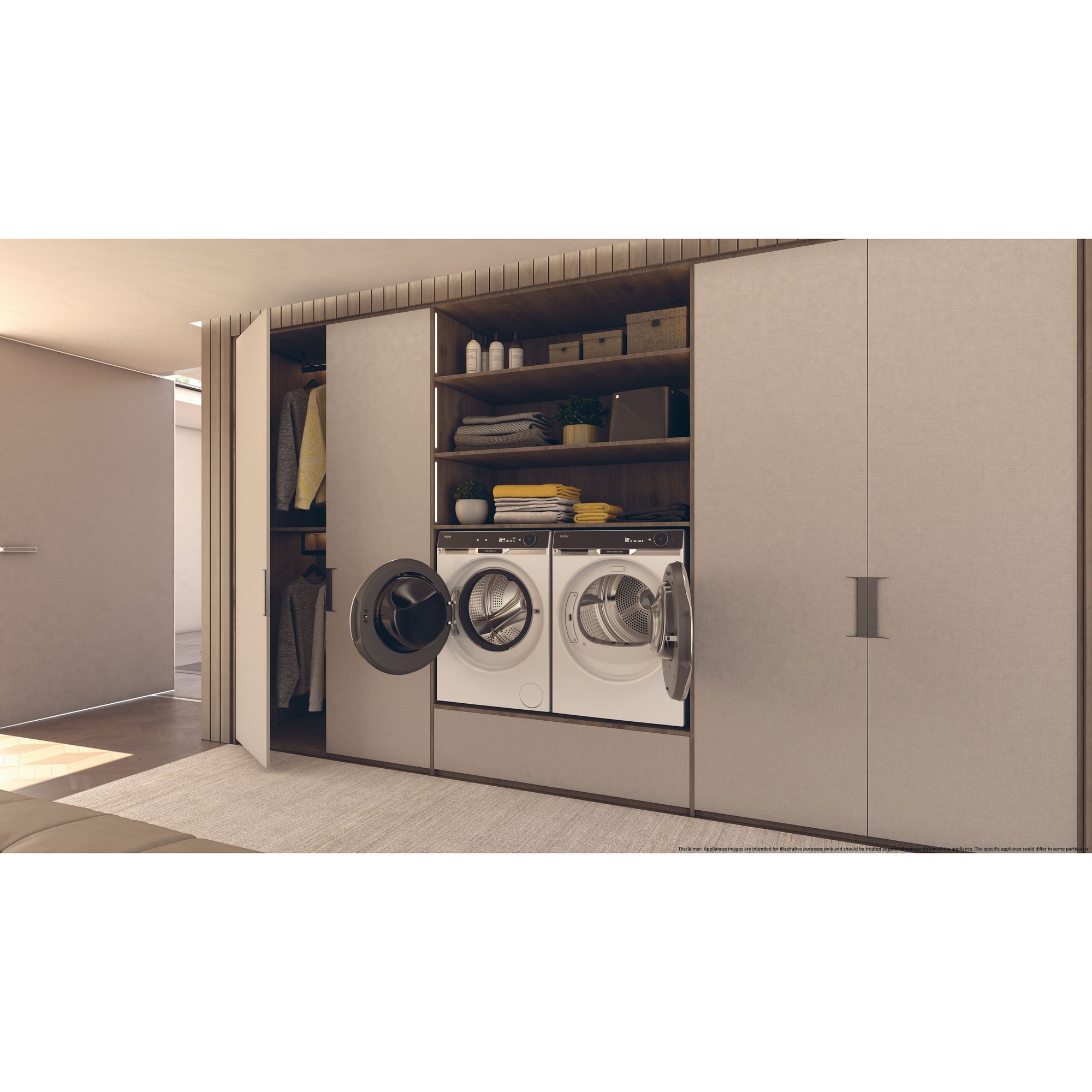 Masina de spalat HAIER HW100-BD14397U1S, Motor Direct Motion, clasa A-20%, 10 kg, 1400 rpm, Ultra Fresh, WiFi/ hOn app, Steam, Autodose, ABT, display LCD, Refresh, alba