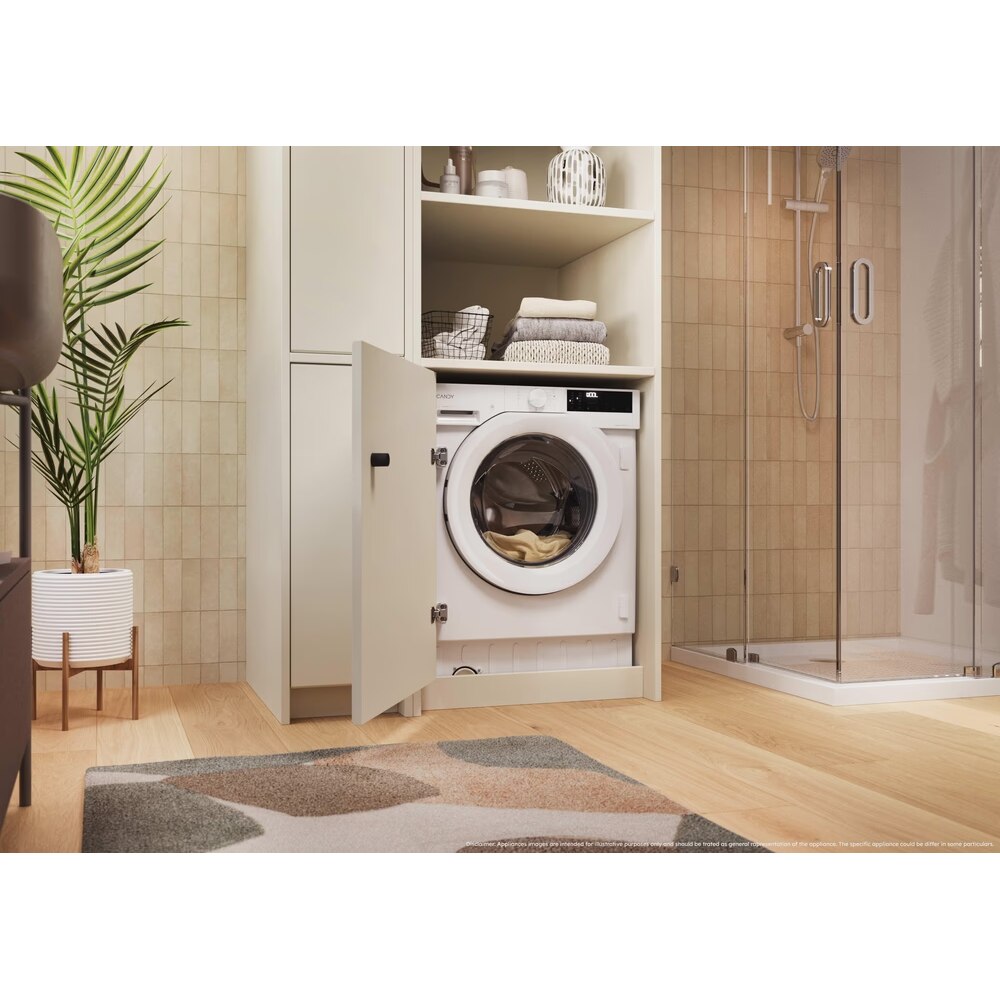Masina incorporabila de spalat Candy BC448M4D8J-S, 8 kg, clasa A, 1400 rpm, Motor Inverter, WiFi/hOn app, Mix Power Systems