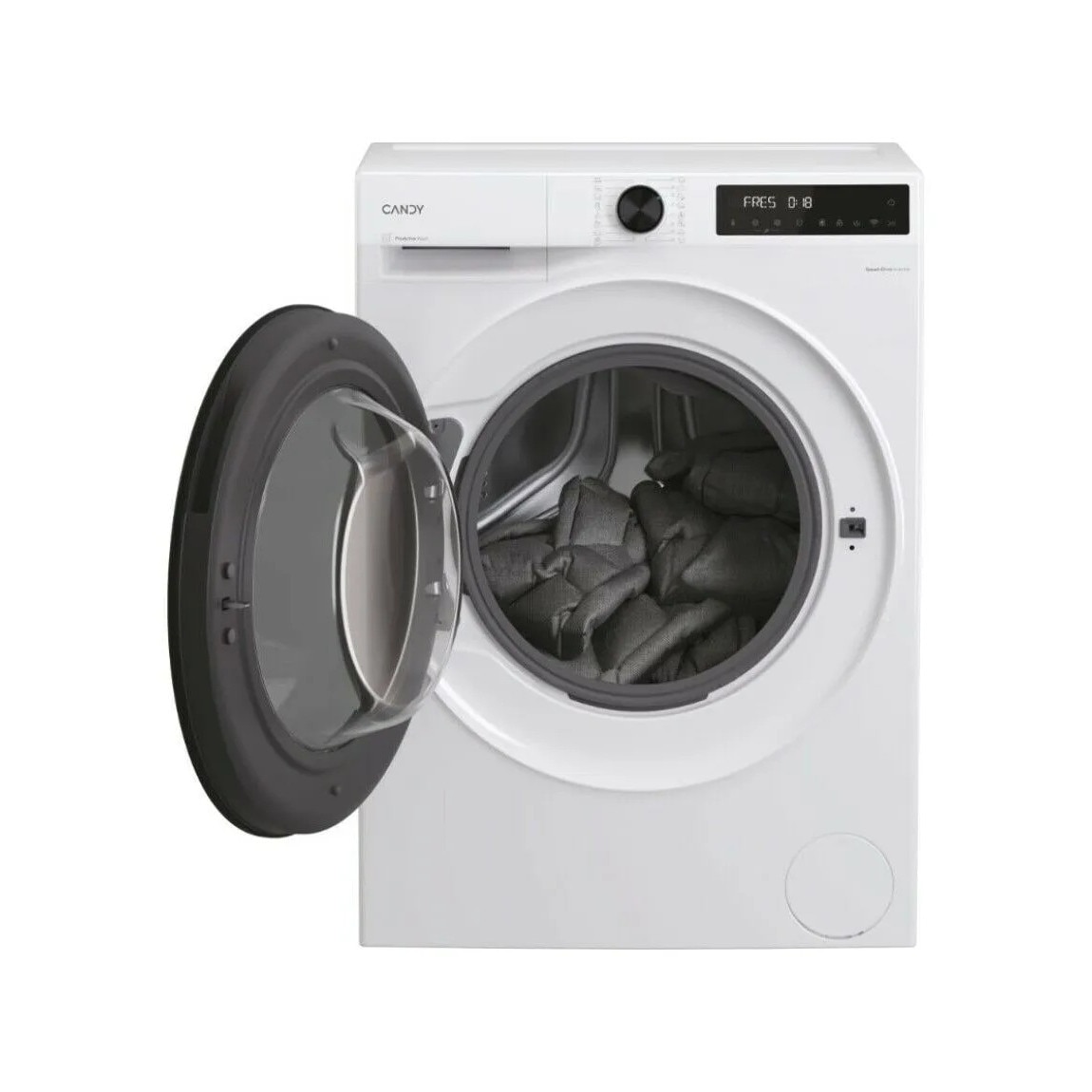 Masina de spalat rufe Slim CANDY BP 47SBL8-S, clasa energetica A-20%, 7 kg, 1400 rpm, Motor Inverter, ProActive Wash, WiFi/ hOn app, XL Soft Drum, Clean Shield, alba