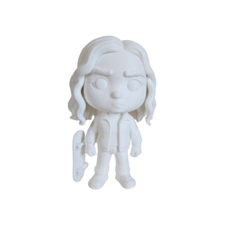 Figurina IMALDI PRO Max Mayfield – Stranger Things, 13 cm, PLA biodegradabil, Alb, pentru pictura si colectie (Fan Art)