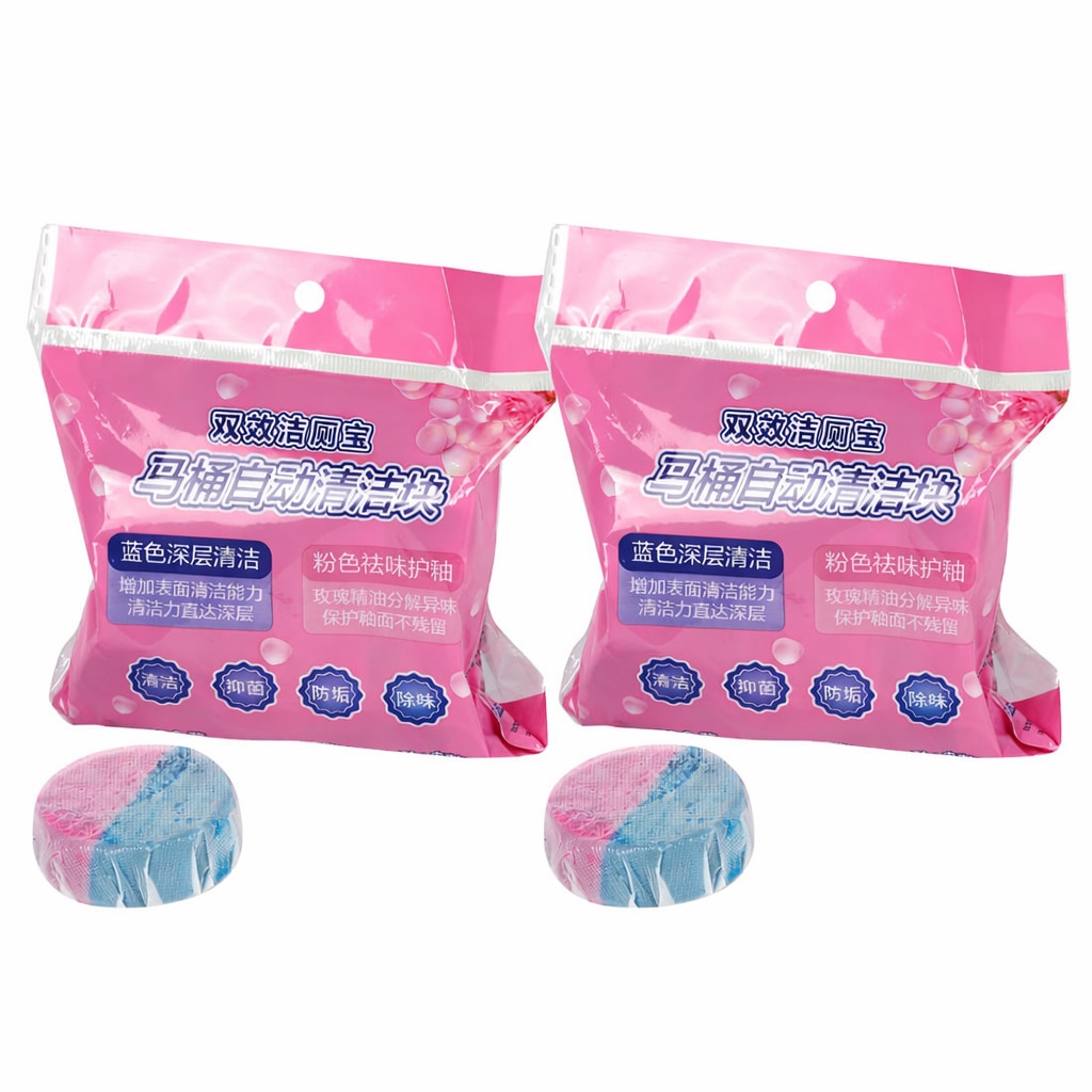 Set 20 Tablete Curățare și Dezinfectare Toaletă, Bicolore, 2 pachete x 10 tablete