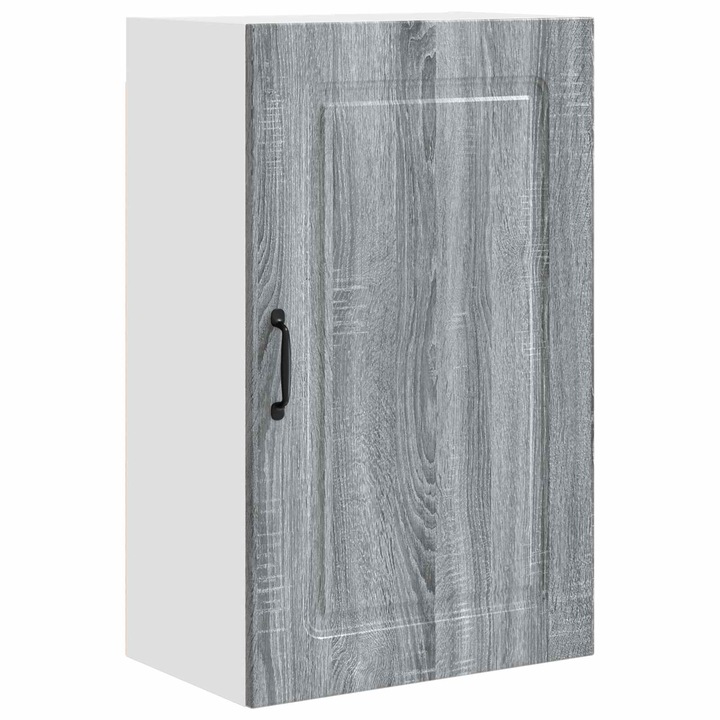 Dulap de bucatarie set Kalmar, gri sonoma, 50x31x80cm, lemn prelucrat